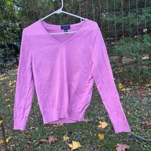 Lands' End Pink V-Neck Knit Top